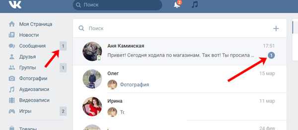 Как сделать сообщение вконтакте непрочитанным?
