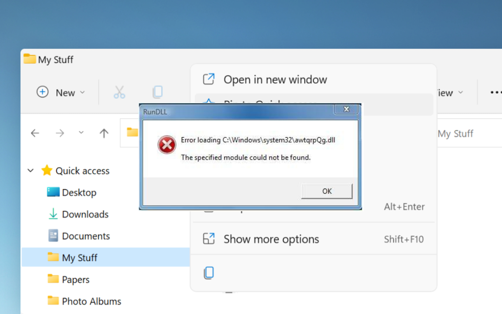 Удаление rundll32.exe
