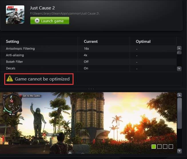 Nvidia geforce experience не может оптимизировать игры на данном пк – игра не может быть оптимизирована