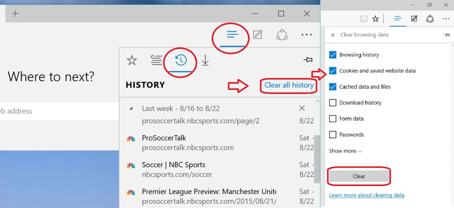 Как посмотреть историю в microsoft edge - пошаговая инструкция