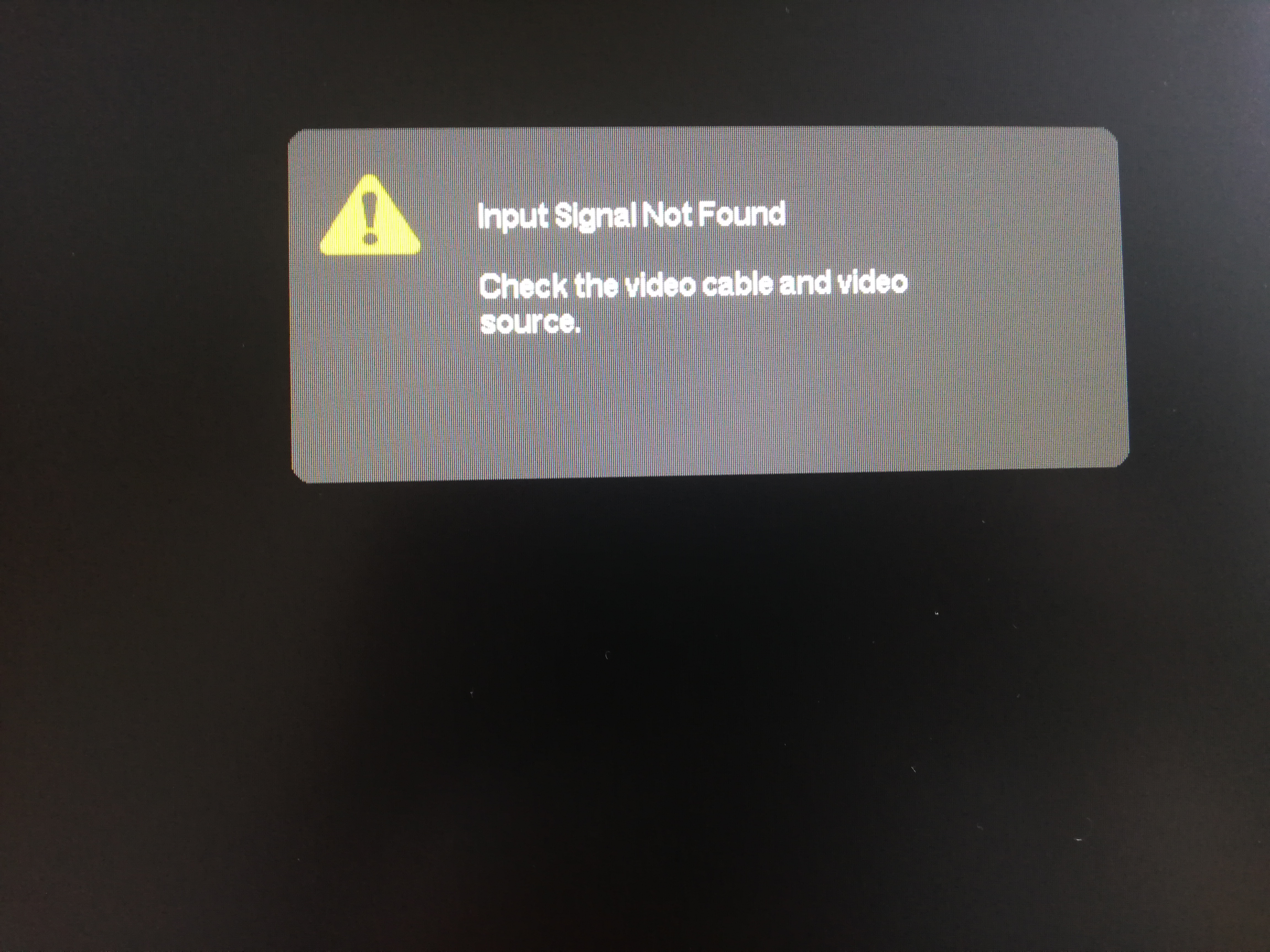Что значит «no video input» на мониторе