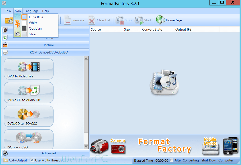 Программа formatfactory – одна из лучших в классе преобразователей мультимедийных форматов