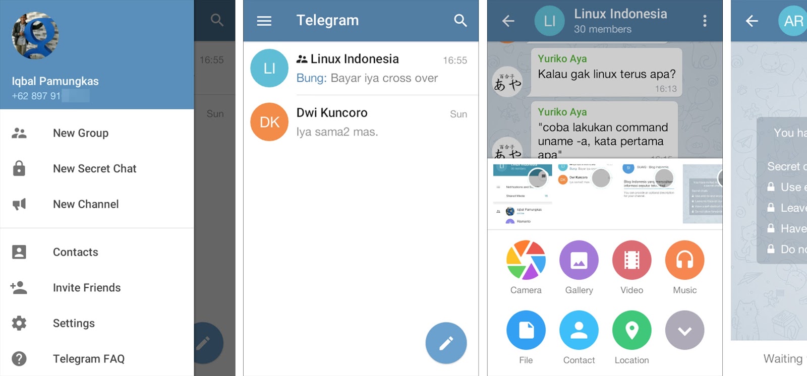 Секретные чаты в telegram