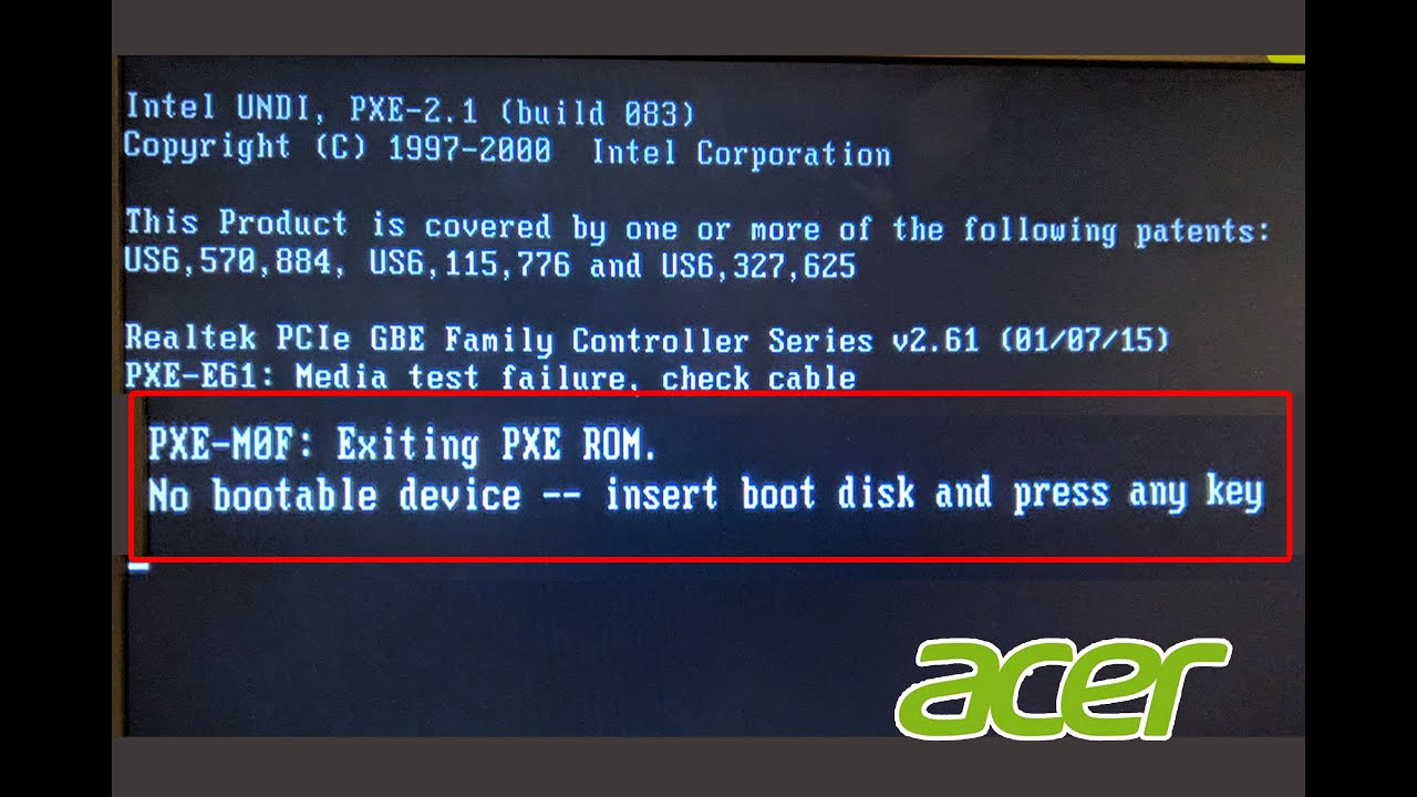 Ошибка «no bootable device hit any key» – причины возникновения и способы решения