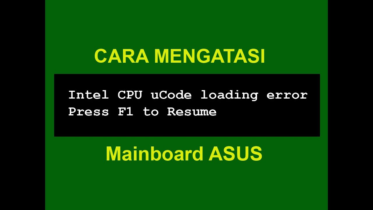 Intel cpu ucode loading error: что это значит и как исправить