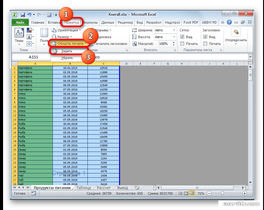 Печать таблицы в excel — настройка области и границ печати excel | exceltip