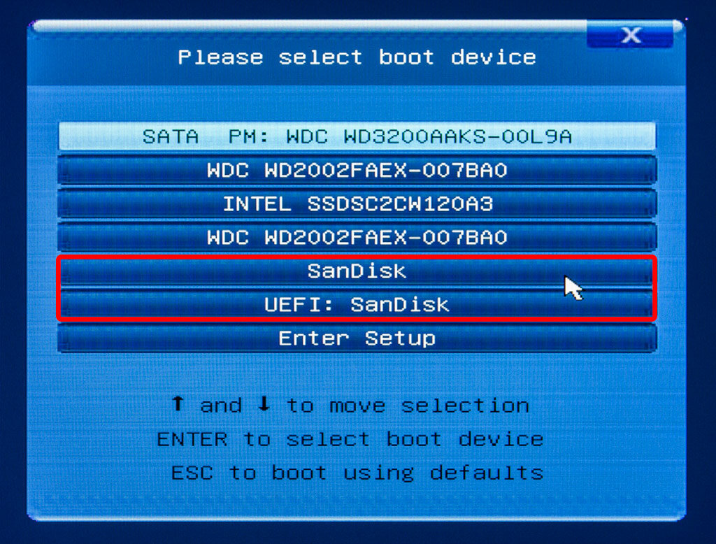 Загрузка boot menu на ноутбуке и компьютере