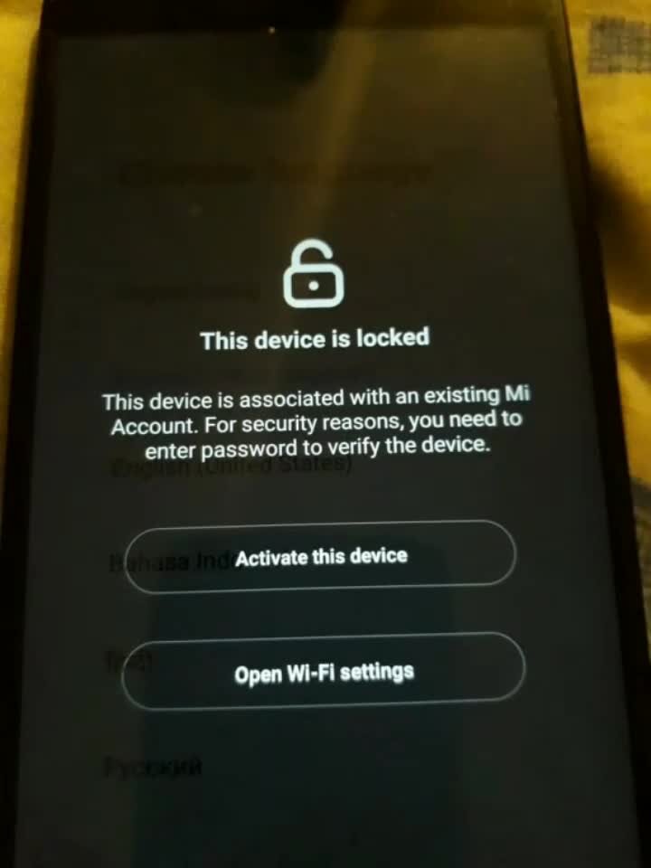 This device is locked xiaomi как разблокировать