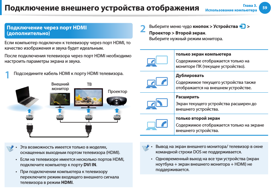 Порядок подключения телевизора к компу и ноутбуку через hdmi. почему не видит изображение и что делать?