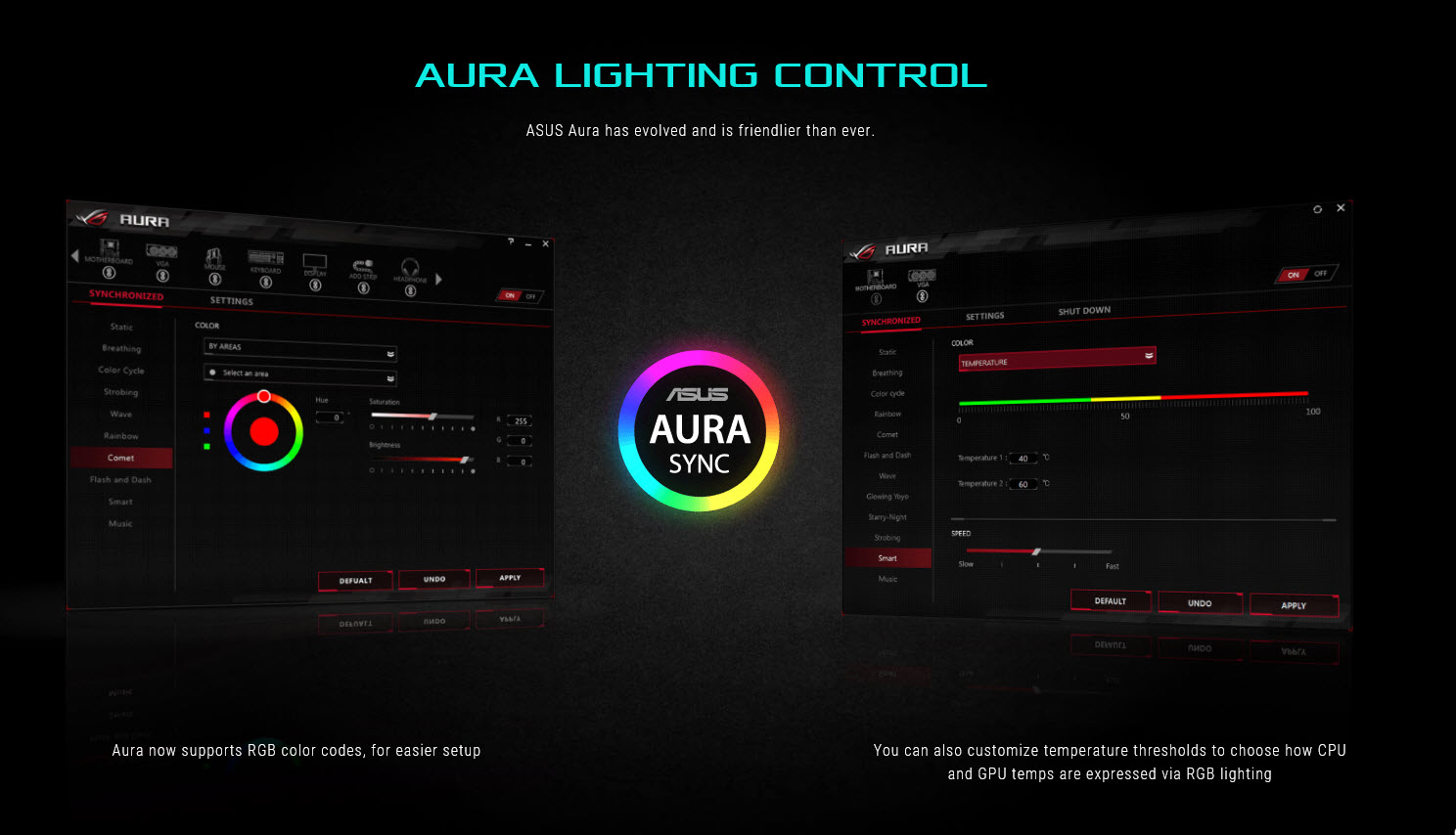 Asus aura — настройка подсветки
