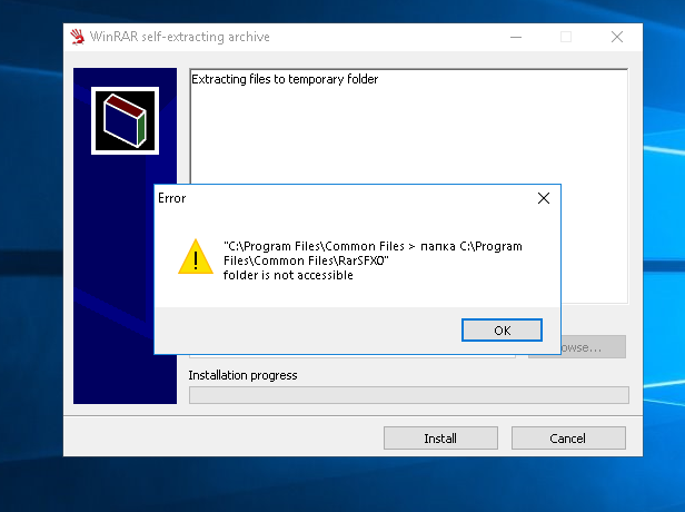 & # 8221; есть проблема с этим пакетом установщика windows & # 8221;