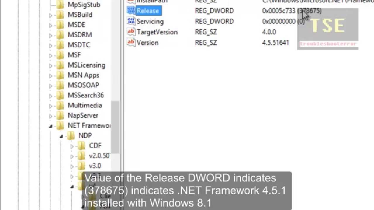 Определение установленных версий платформы .net framework - .net framework | microsoft learn