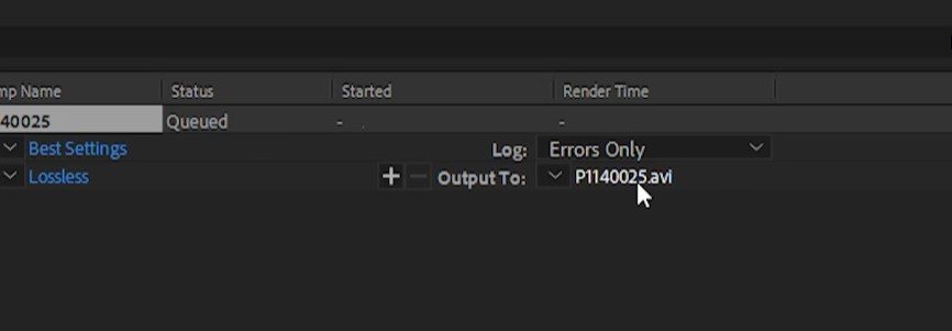 How to render in (or export from) after effects