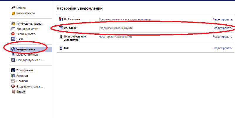 Как отключить уведомления в фейсбук