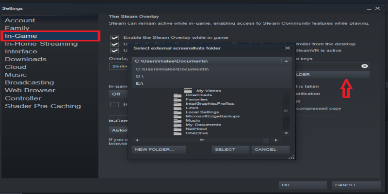 How to take a screenshot on steam