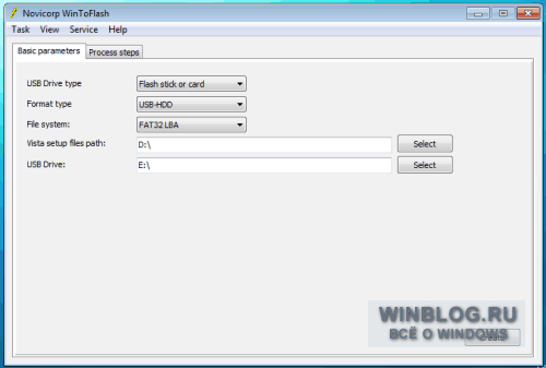 Создание загрузочной флешки с wintoflash