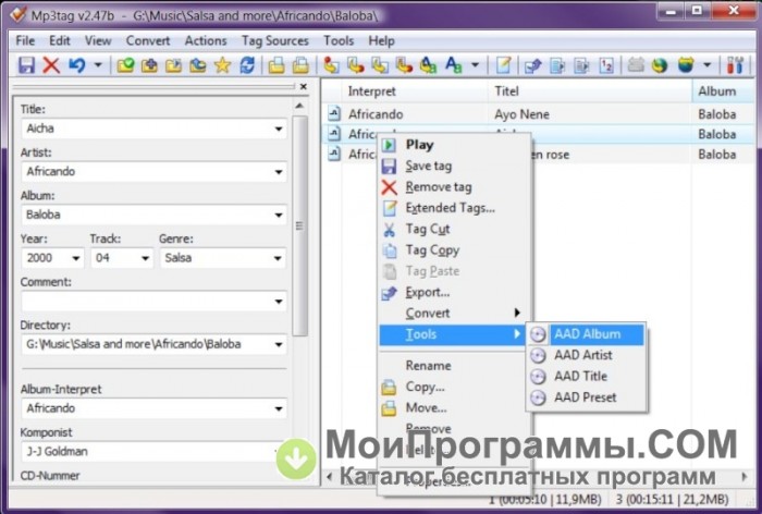 Mp3tag — как пользоваться программой