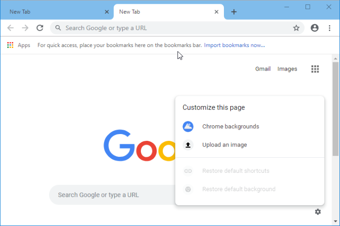 2 варианта как изменить фон в браузере google chrome