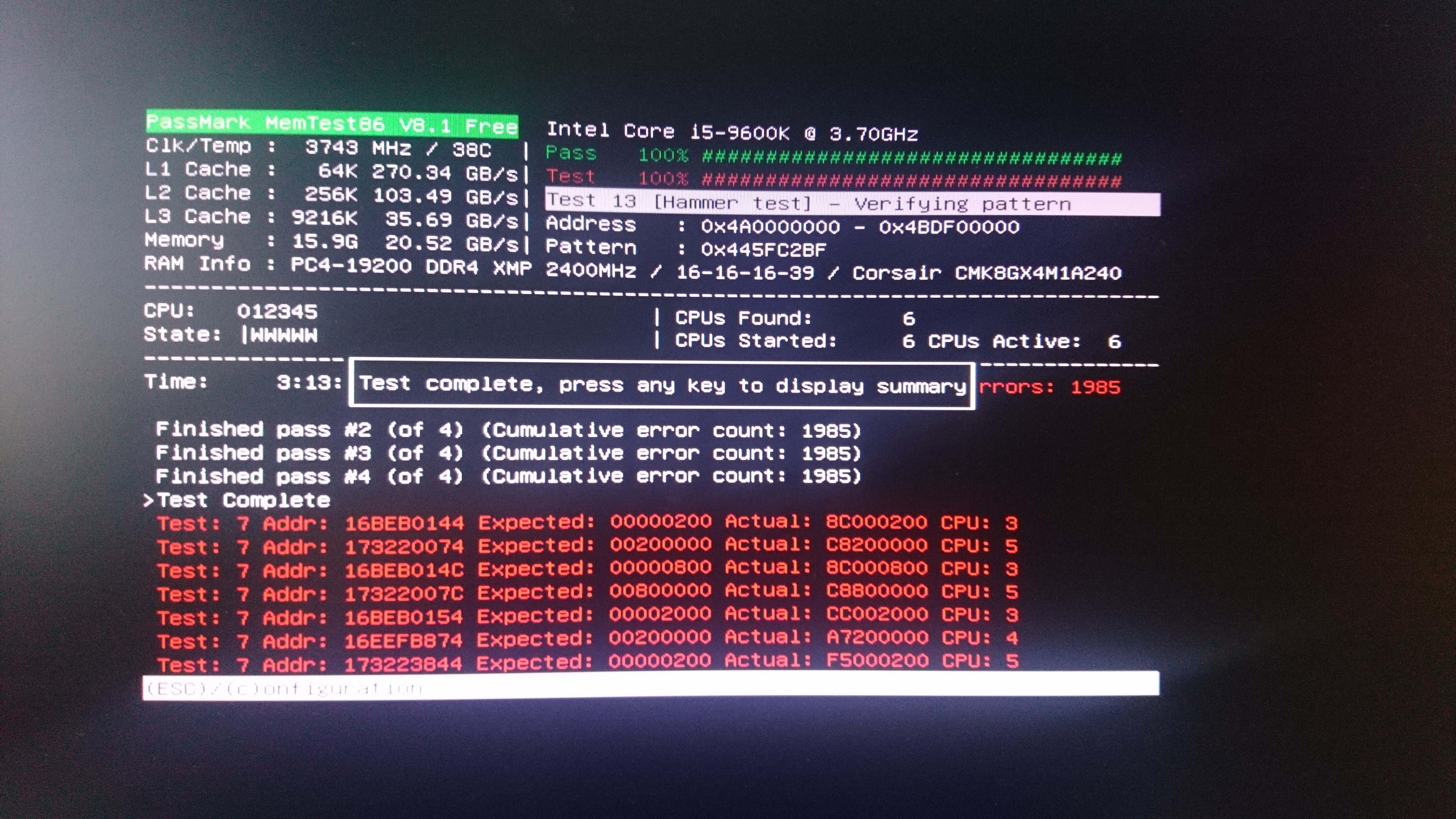 Как проверить оперативную память программой memtest