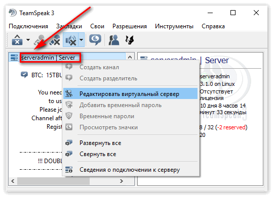 Как создать платный сервер в teamspeak 3