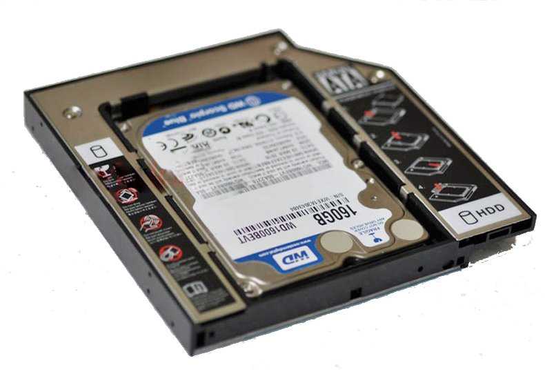 Когда не хватает места на HDD в ноутбуке, можно прибегнуть к хитрости и поставить жесткий диск вместо дисковода Это легко сделать с переходником DVD-to-HDD
