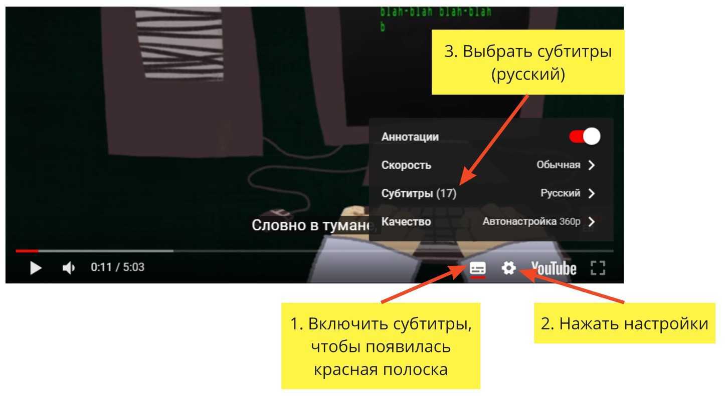 Как включить и настроить субтитры на ютубе - youtubehub