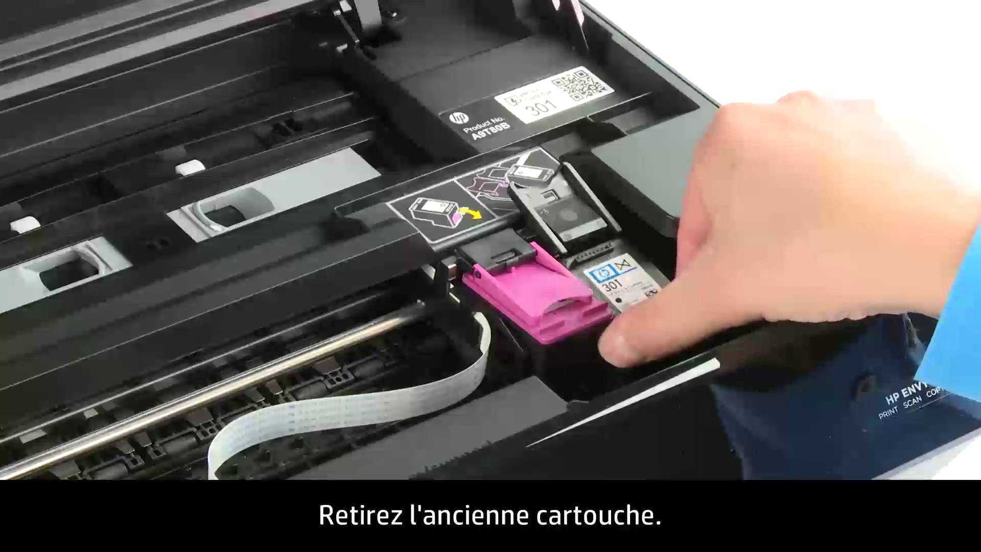 Видео как вставить картридж в принтер hp мфу 515