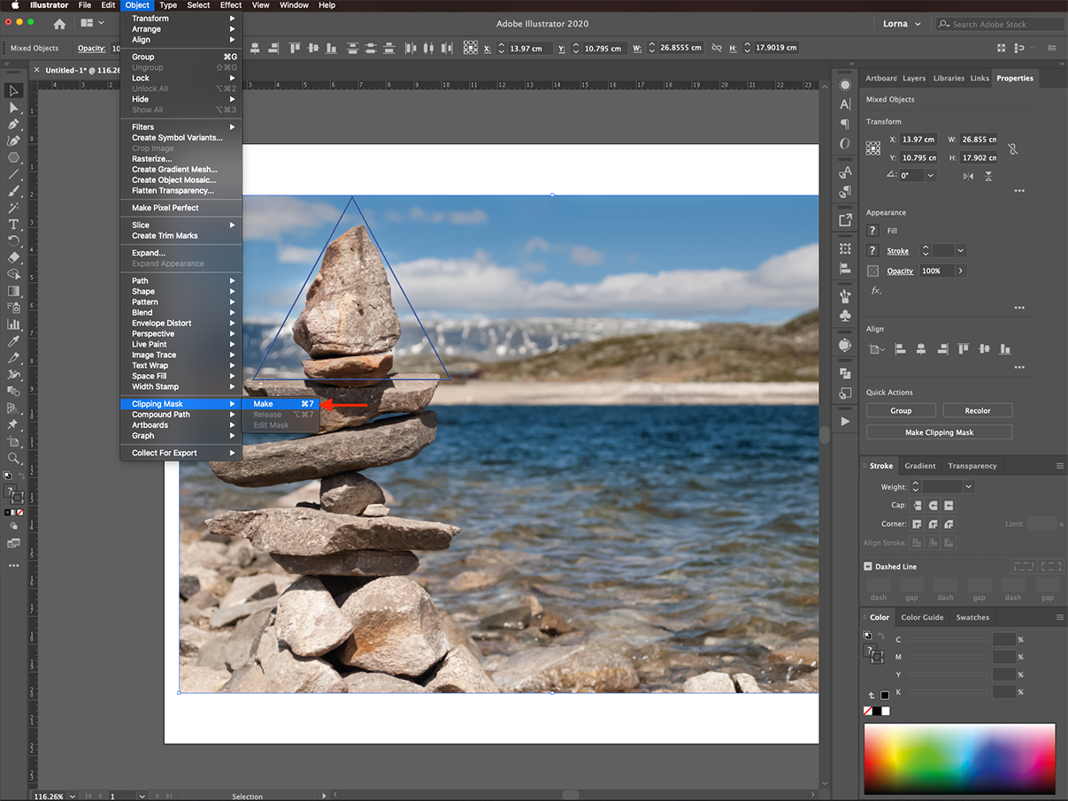 Обрезаем изображение в adobe illustrator