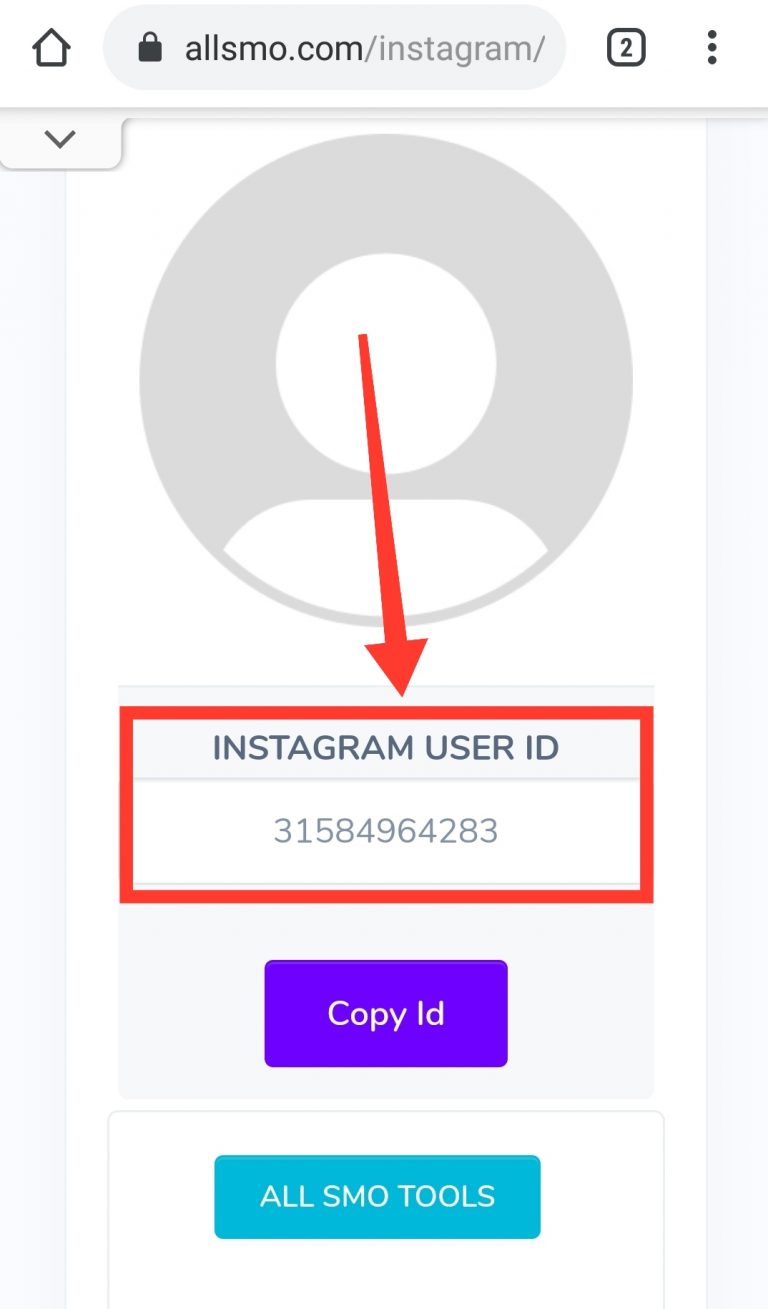 В Instagram каждый пользователь имеет фиксированный идентификационный номер Вычислить данный набор цифр можно с помощью браузера или стороннего онлайн-сервиса